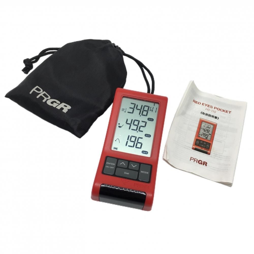 【超美品】プロギア マルチスピード測定器 レッド RED EYES POCKET HS-110 収納袋付 ゴルフ PGRG