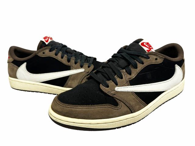 ナイキ NIKE ×TRAVIS SCOTT トラヴィス スコット AIR JORDAN 1 LOW OG SP-T Dark Mocha エア ジョーダン 1 ロー ダークモカ CQ4277-001 28.5 茶ブラウン☆AA★▲■260714