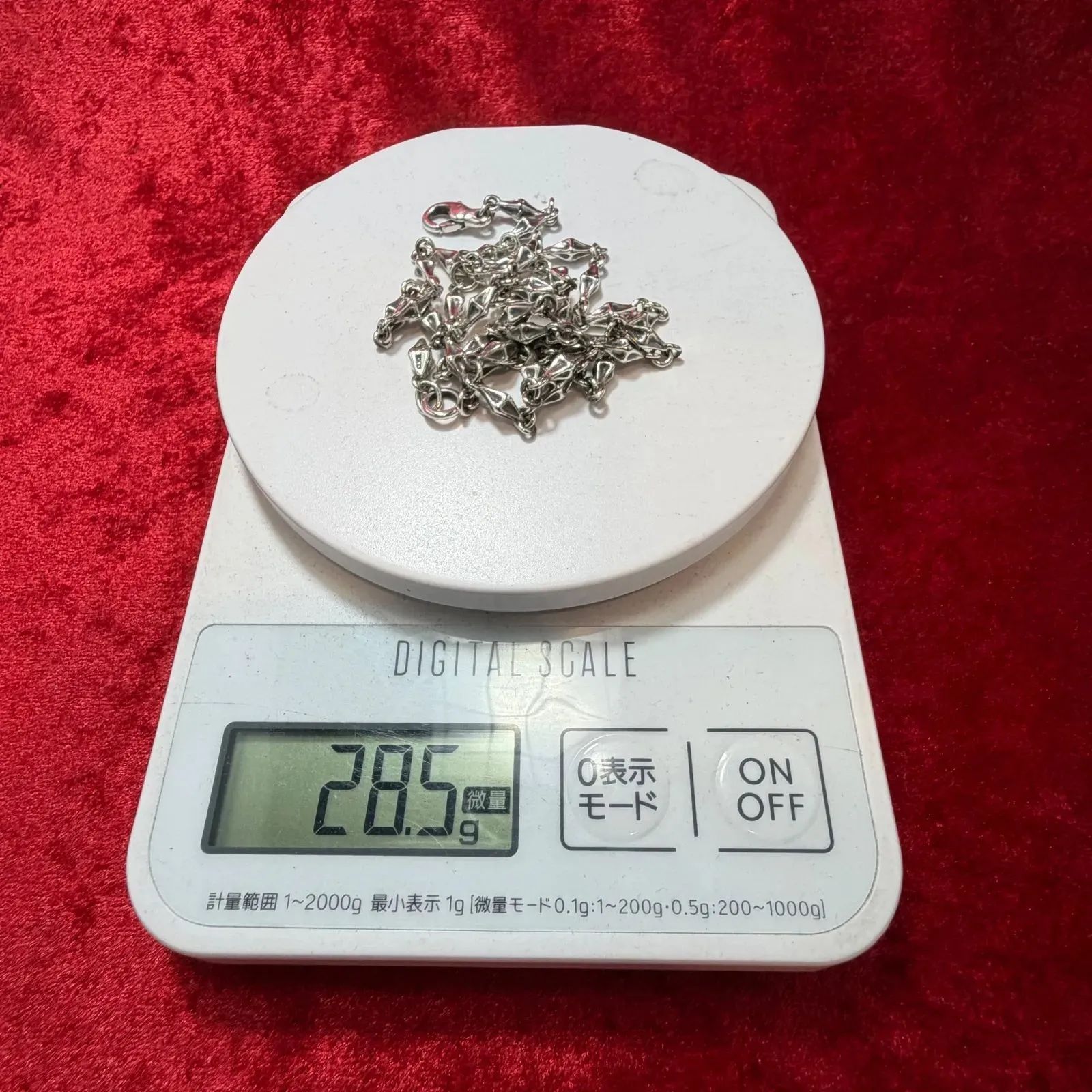 美品 ネックレス タイニーボーン 60cmx28.5g ブラッディマリー/Bloody