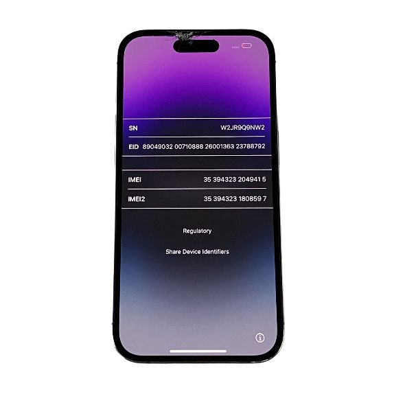iPhone14 Pro 256GB ジャンク 画面割れ バッテリー76% - メルカリ