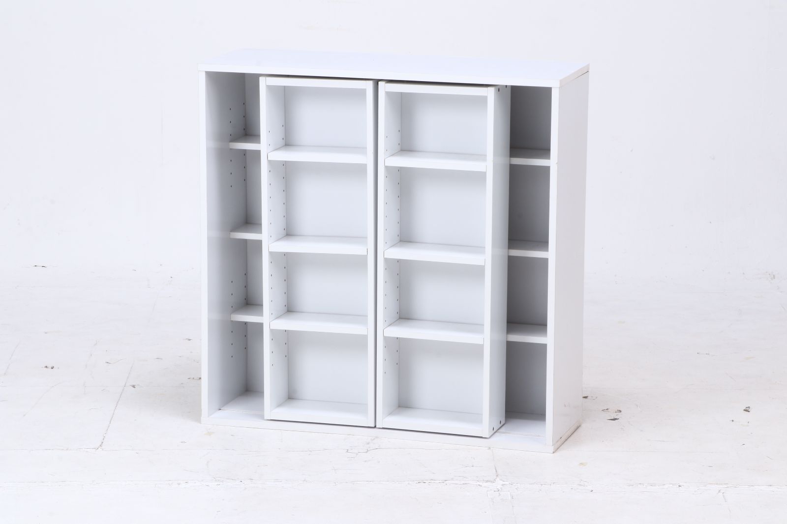 新品・未使用】86031 ダブルスライドラック ホワイト 収納ラック