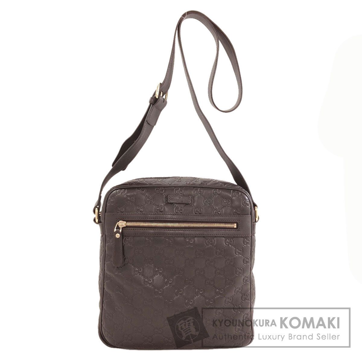 GUCCI グッチ 201448 GGシグネチャー シマ ショルダーバッグ レザー レディース [中古]