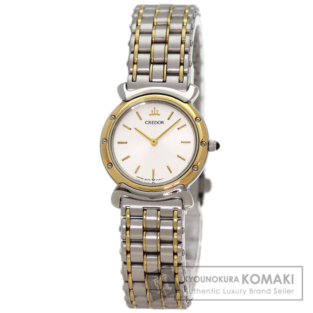 SEIKO セイコー 5A70-0040 クレドール 腕時計 SS SS K18YG レディース [中古]