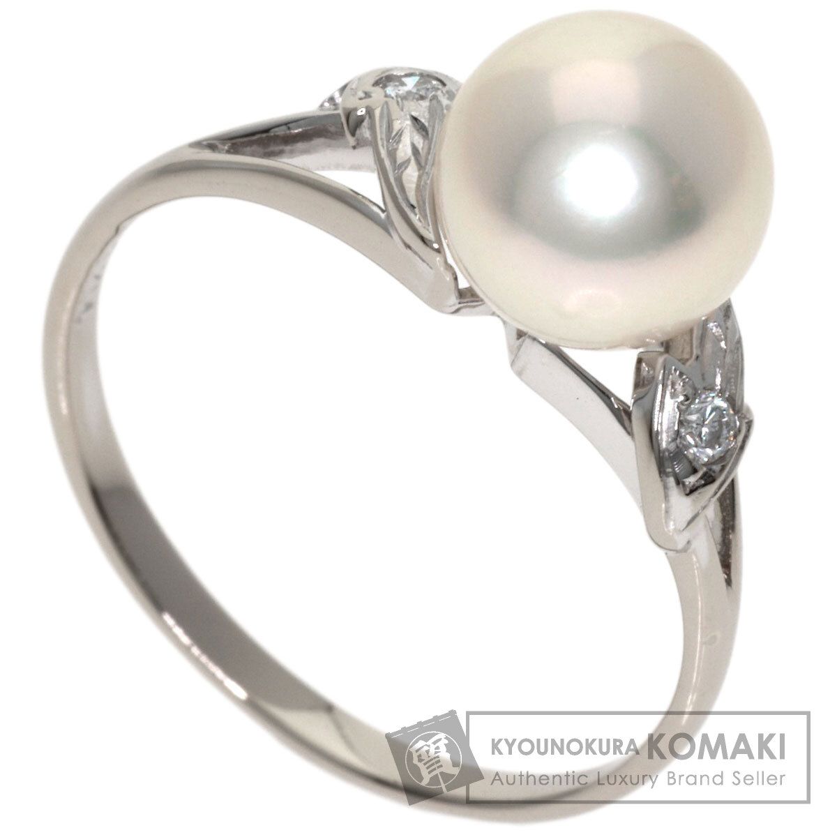 MIKIMOTO ミキモト パール 真珠 ダイヤモンド リング・指輪 K14WG レディース [中古]