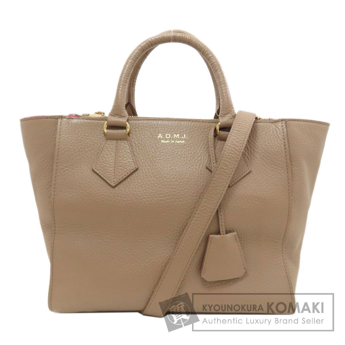 ADMJ エーディーエムジェイ 2WAY ハンドバッグ レザー レディース [中古]