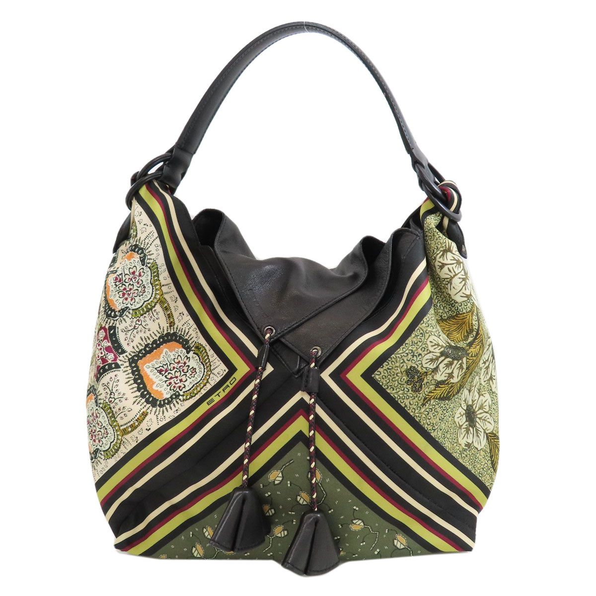 ETRO エトロ ペイズリー柄 ショルダーバッグ ナイロン レザー