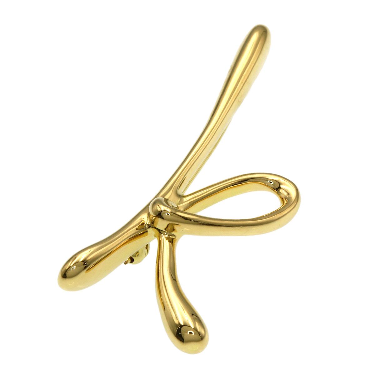 TIFFANY&Co. ティファニー イニシャル K ブローチ K18YG レディース