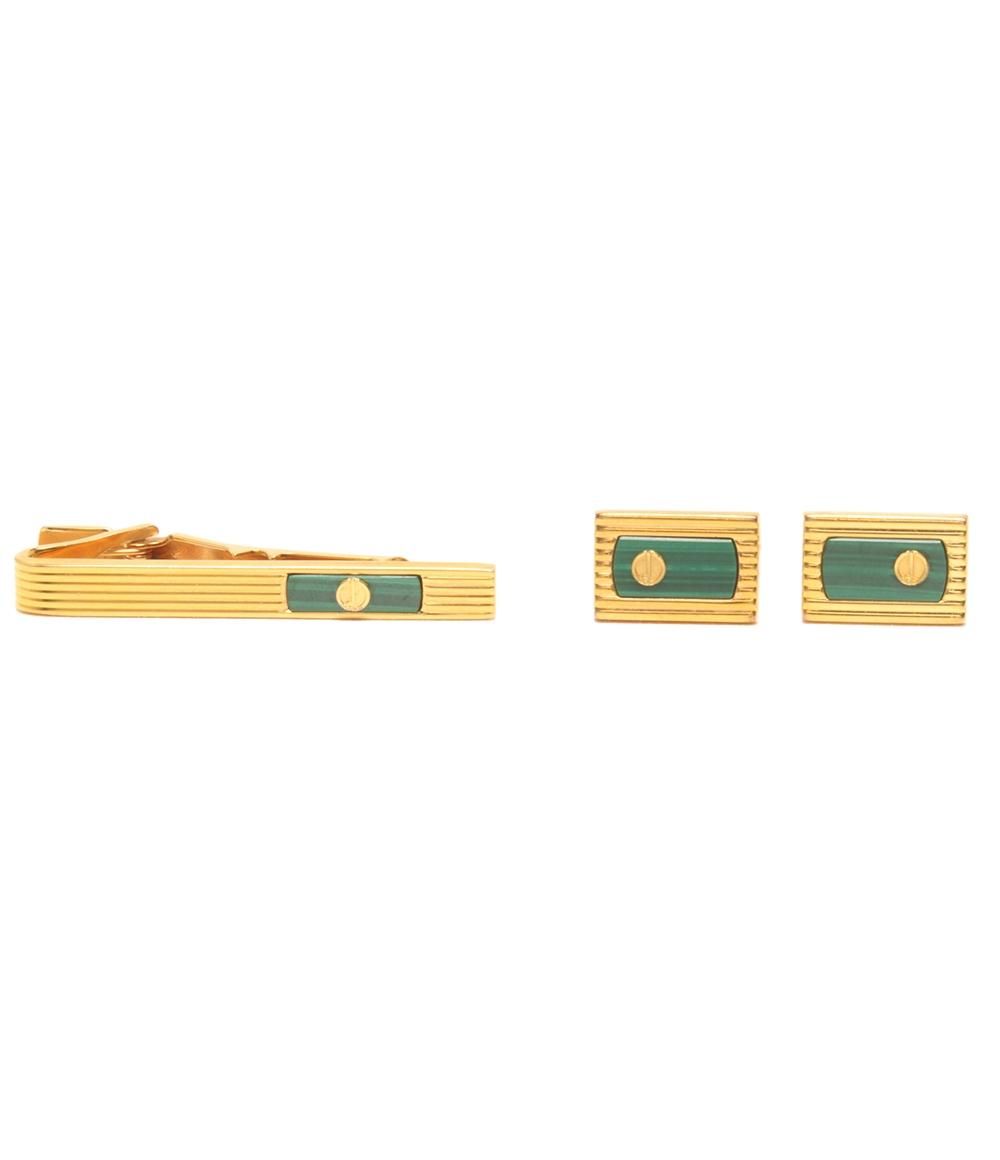 ダンヒル タイピン タイバー カフス ロゴ 2点セット メンズ Dunhill