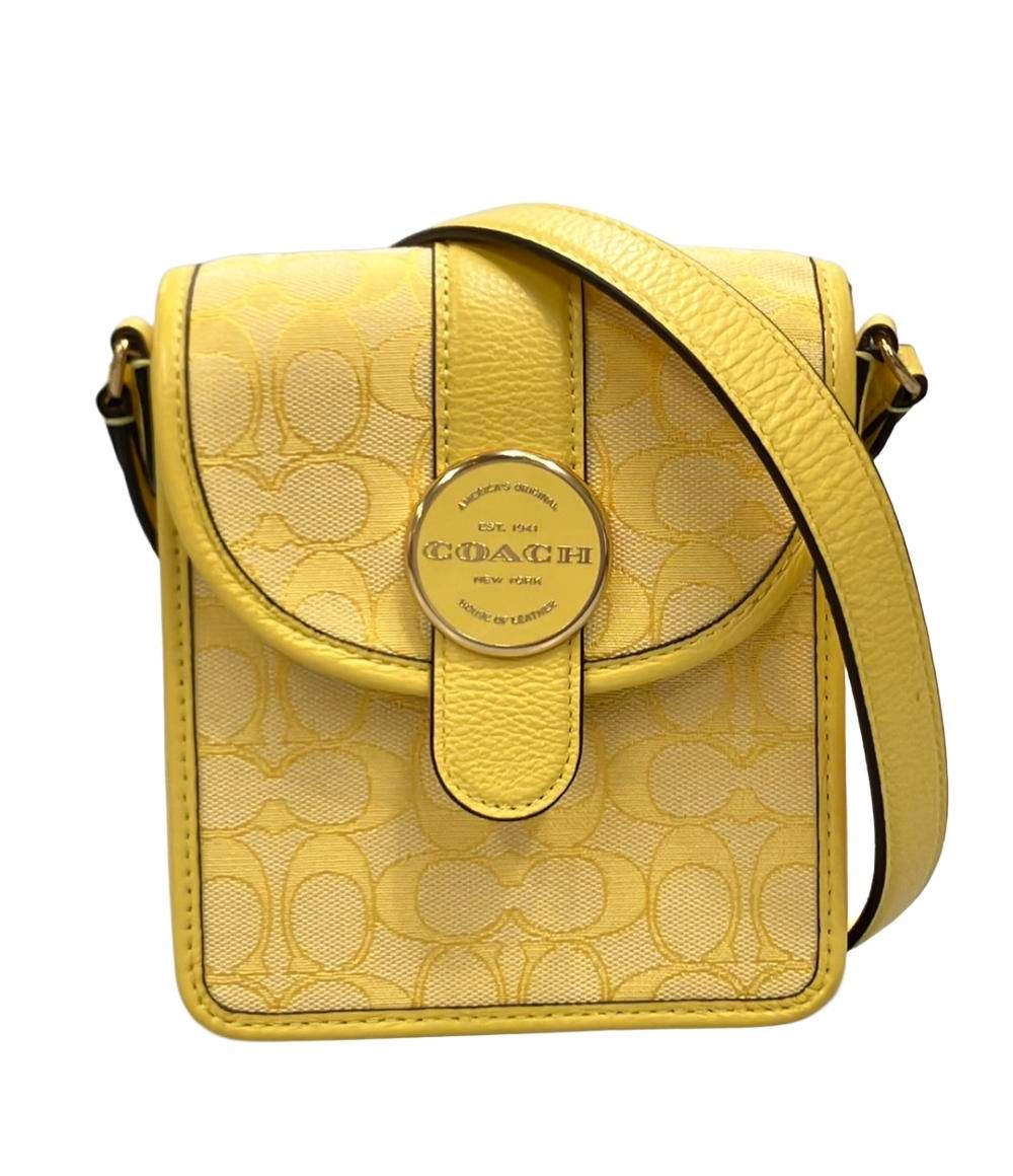 美品 コーチ ショルダーバッグ 斜め掛け シグネチャー C8321 レディース COACH