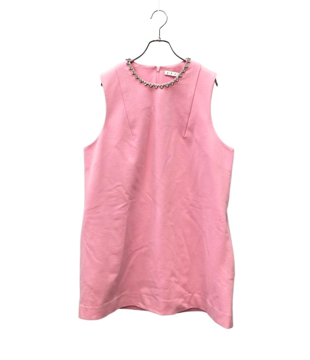 エリア ミニワンピース クリスタル付き 背面ハート型カットアウト ノースリーブ RN154562 レディース SIZE XL AREA