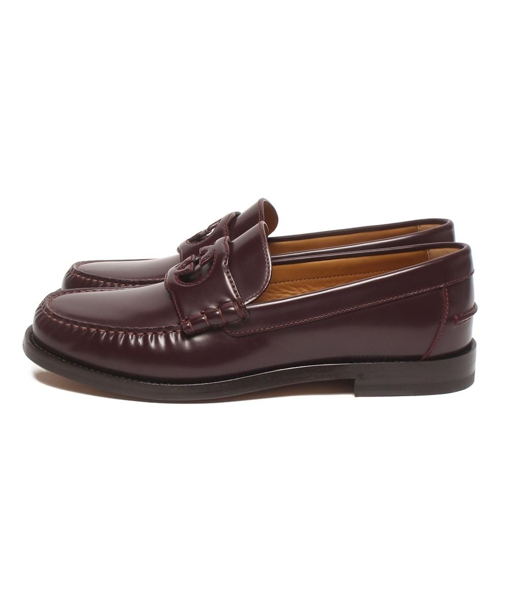 美品 グッチ ローファー インターロッキング 738470 メンズ SIZE 8 1/2