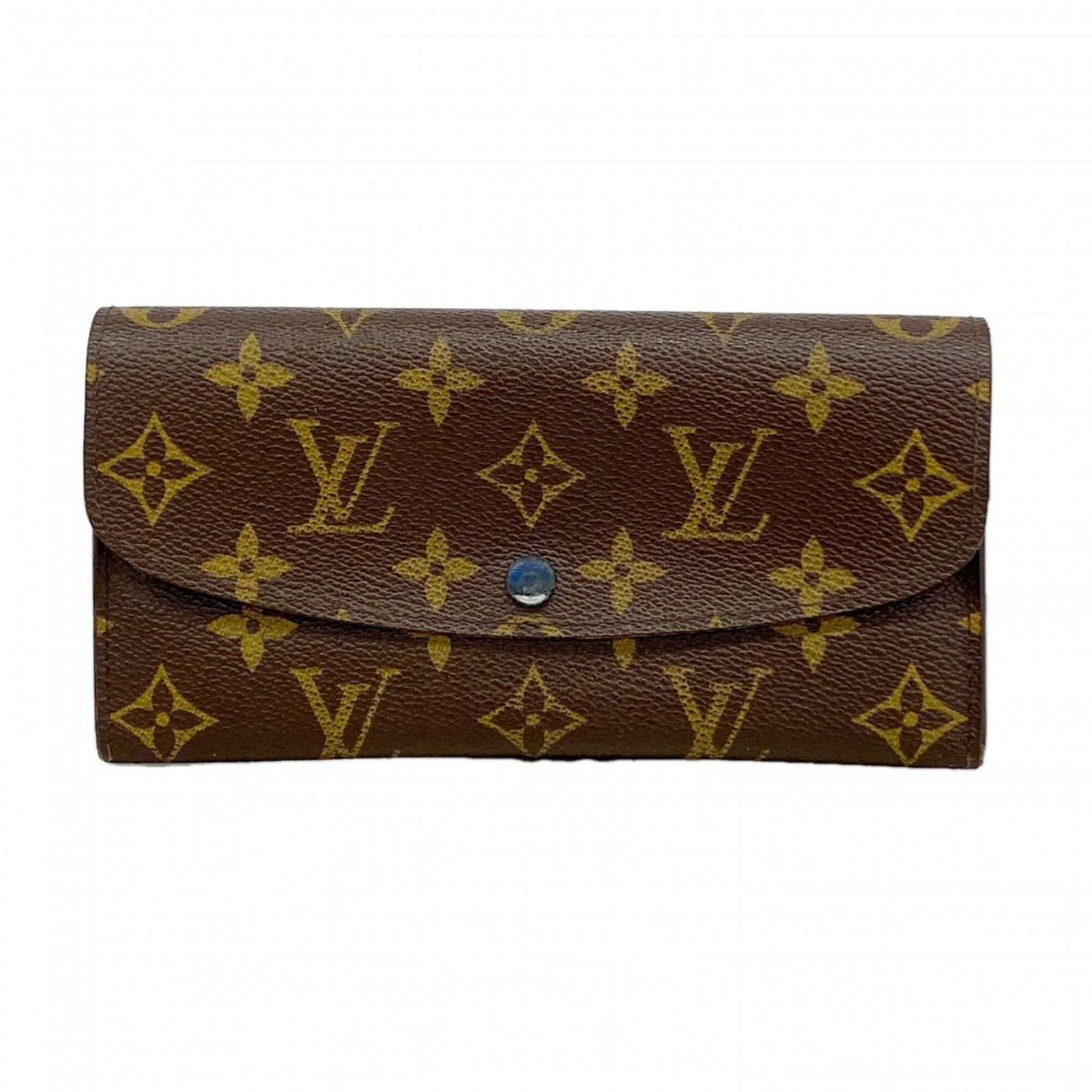 ルイ・ヴィトン(Louis Vuitton) ルイ・ヴィトン 長財布 モノグラム ポルトフォイユエミリー M60138 ブラウン オールドブルーレディース