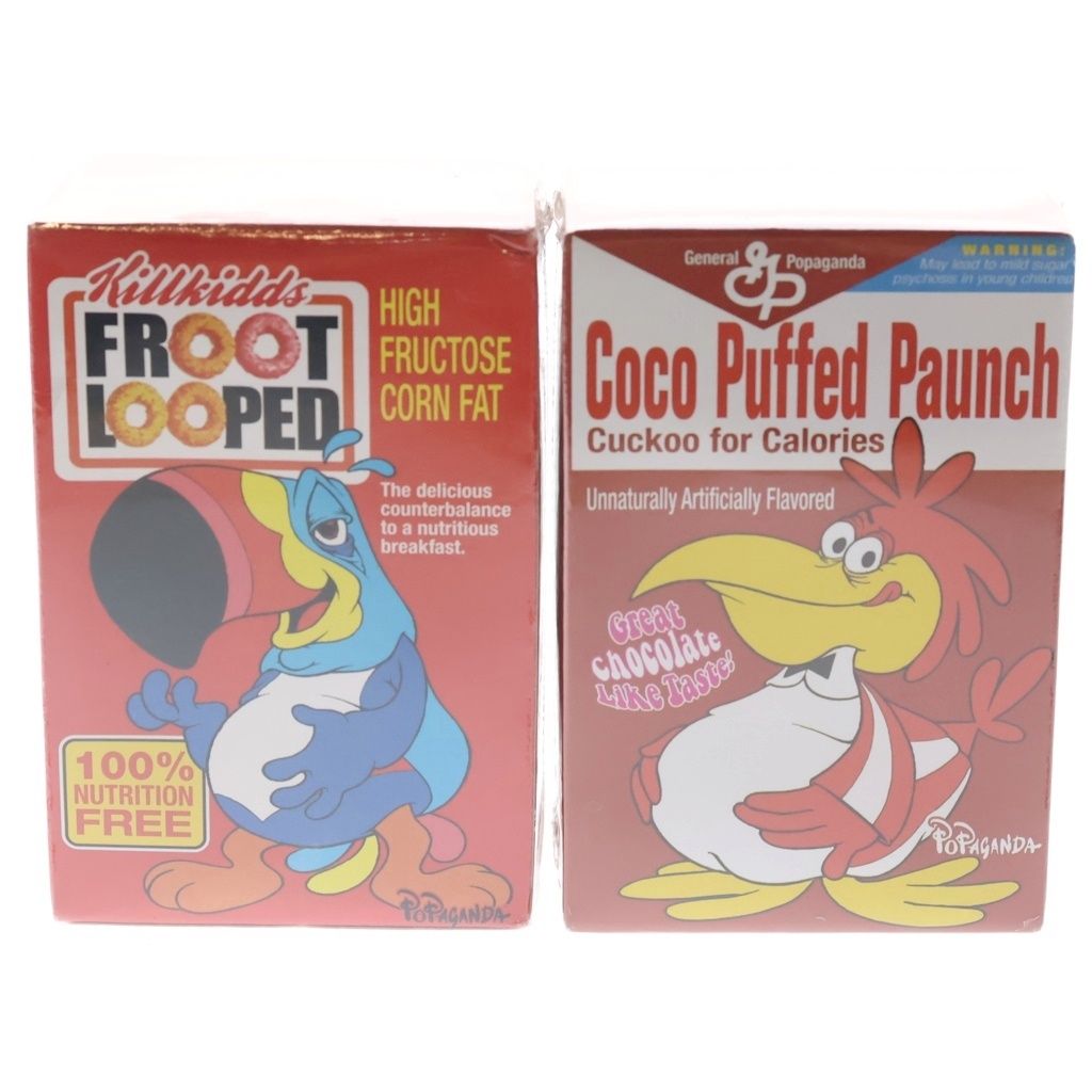 NO BRAND (ノーブランド) 【Ron English ロン・イングリッシュ】× POPAGANDA Cereal Killer ポップアガンダ シリアルキラー 2体セット ソフビ フィギュア マルチ