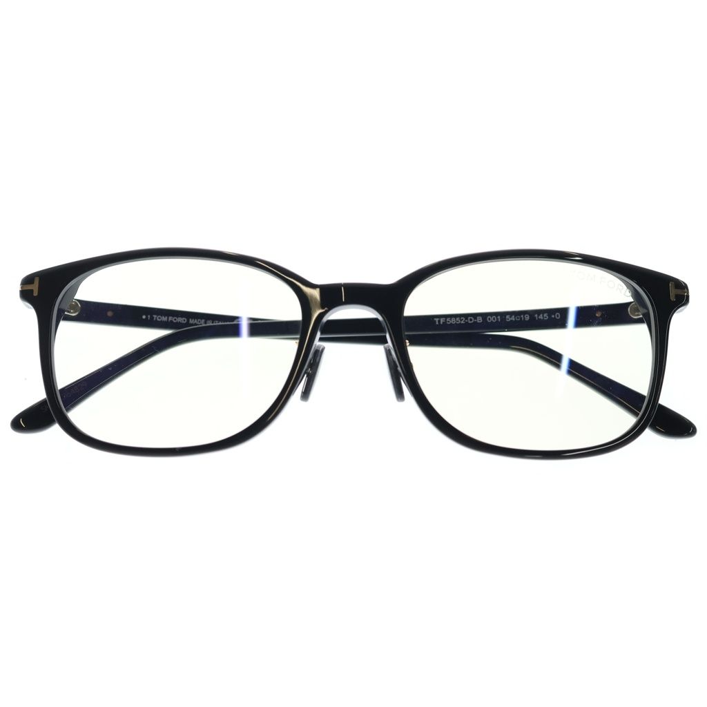 TOM FORD (トムフォード) TF5852-D-B アジアンフィット スクエアフレーム クリアレンズ サングラス メガネ ブラック