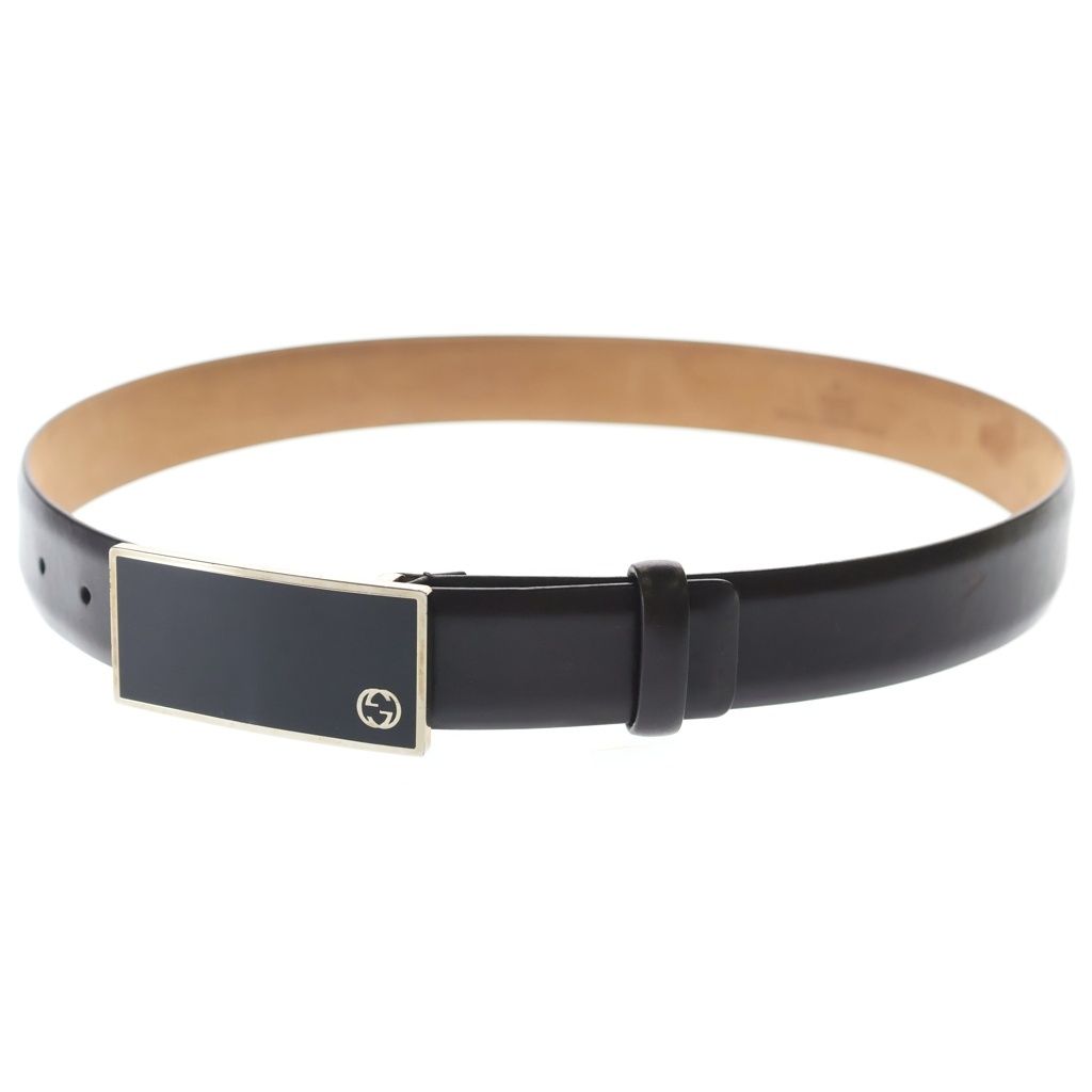 GUCCI (グッチ) GG LOGO BELT 181475 GGロゴ レザーベルト ブラウン