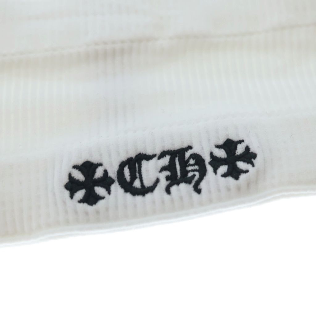 CHROME HEARTS (クロムハーツ) CH刺繍 ヘアバンド ホワイト