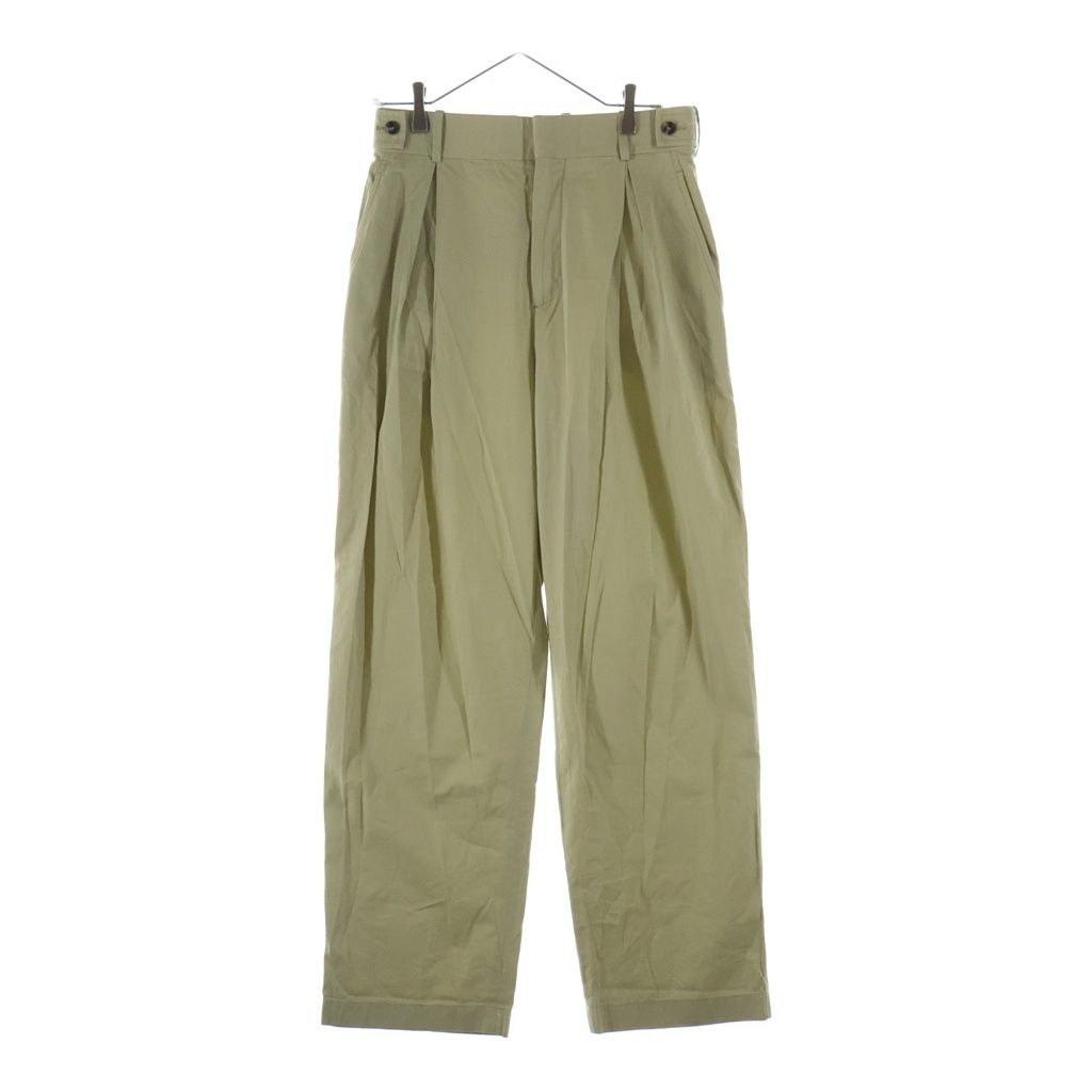 Bottega Veneta 20SS トラウザー パンツ ベージュ　タグ付き BOTTEGA VENETA (ボッテガヴェネタ) 22SS コットン混 タックスワイド