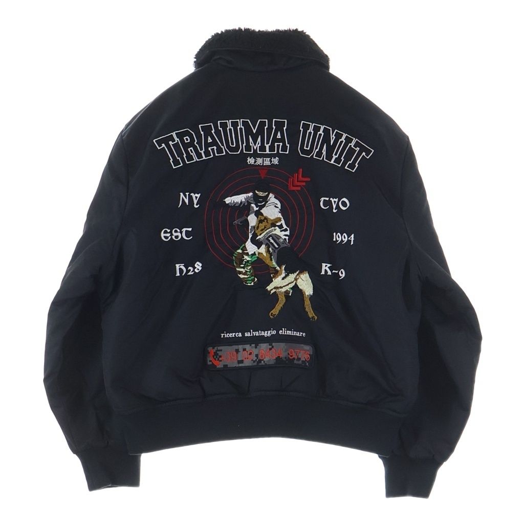 SUPREME (シュプリーム) 25SS ×AOI Nylon Bomber Jacket 葵産業 バック刺繍 ボアライニング ナイロン ボンバージャケット ブラック
