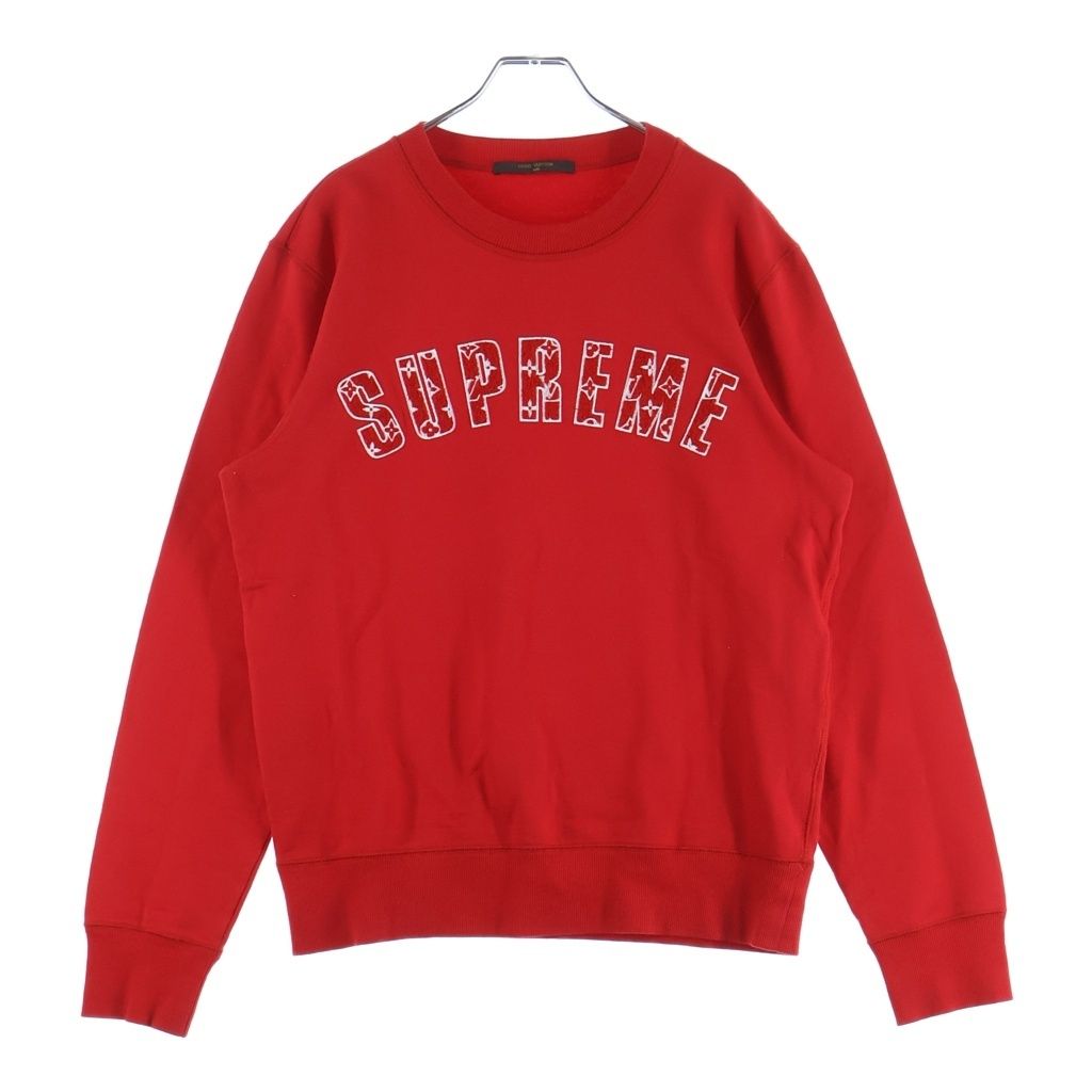 LOUIS VUITTON (ルイヴィトン) 17AW ×SUPREME Arc Logo Crewneck LV シュプリーム アーチロゴ クルーネックスウェット レッド RM172 JIU HDY93W