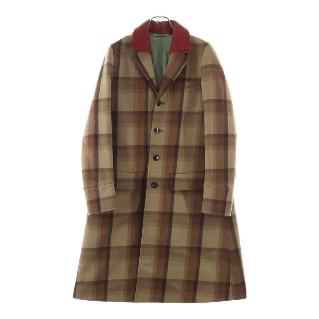 VALENTINO (ヴァレンティノ) チェック ラムレザーカラー付 ステン