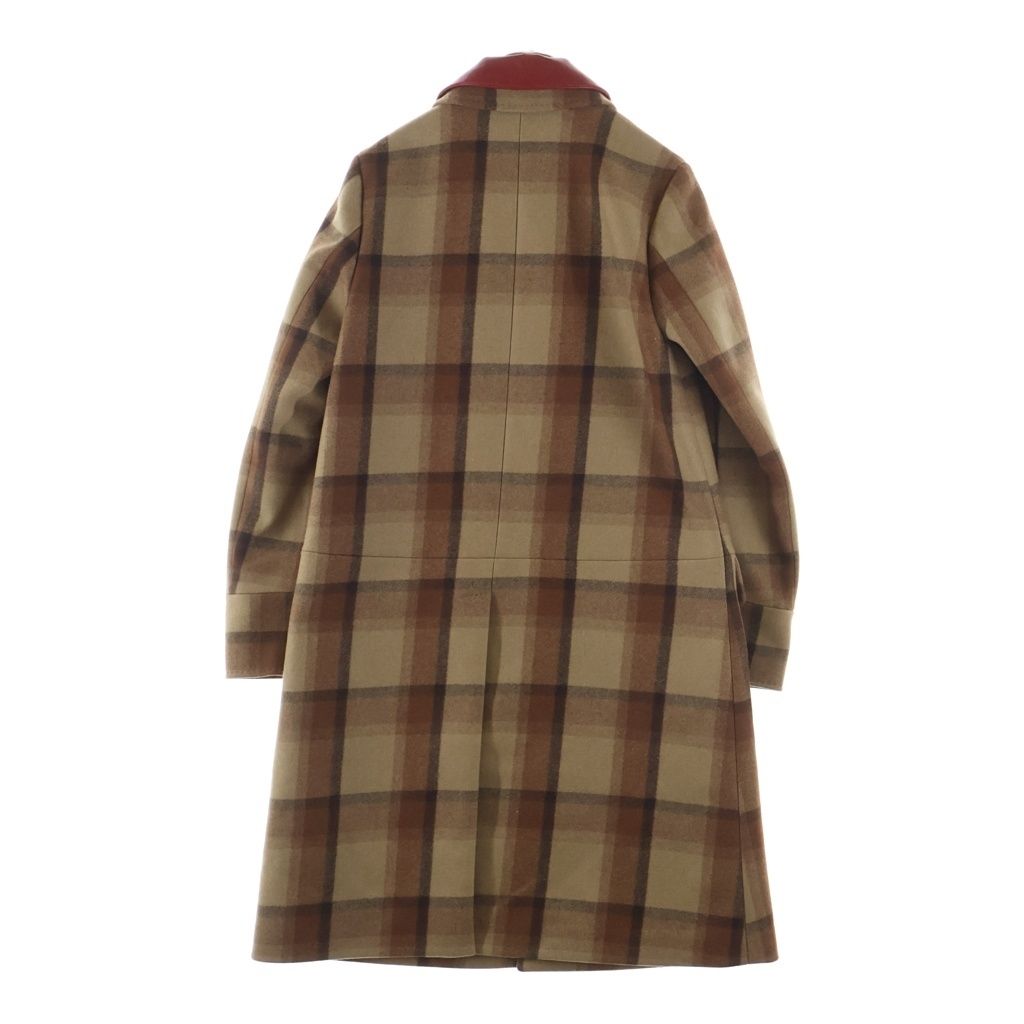 VALENTINO (ヴァレンティノ) チェック ラムレザーカラー付 ステン