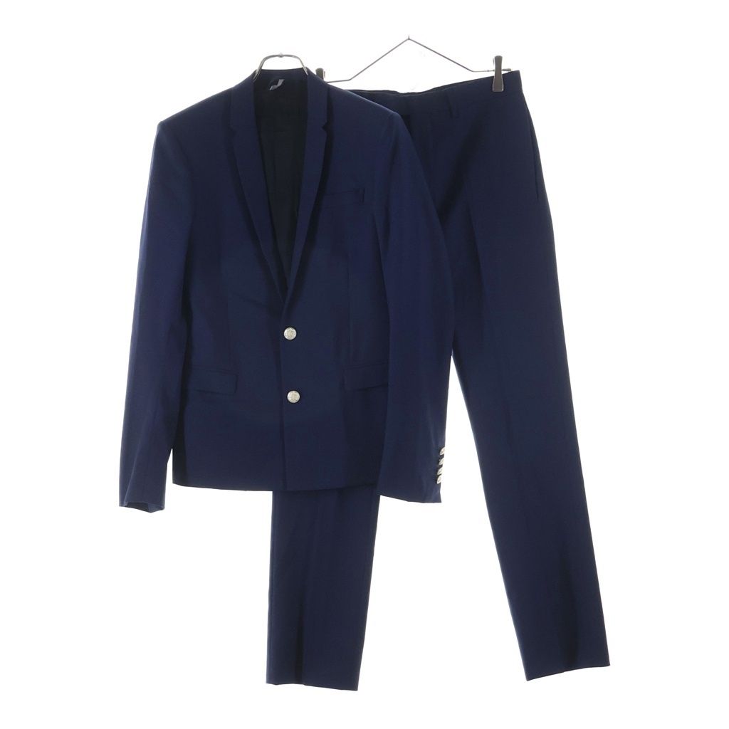 Dior HOMME (ディオールオム) 13SS ロゴボタン 2B テーラードジャケット スラックスパンツ セットアップ ブルー 363C213M2158