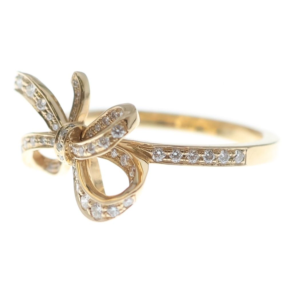 TIFFANY & Co. (ティファニー) ボウ メレダイヤ リング 指輪 ピンクゴールド