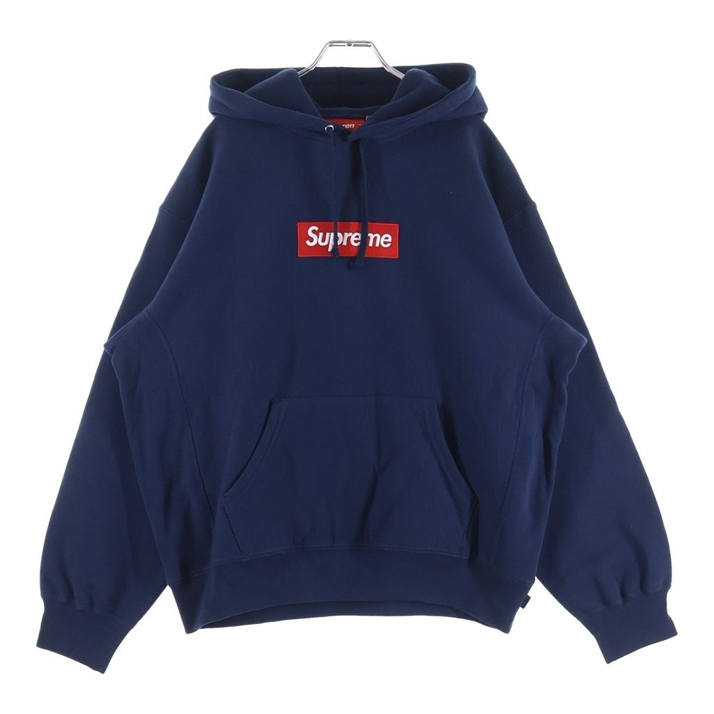 SUPREME (シュプリーム) 24AW Box Logo Hooded Sweatshirt ボックス ロゴ フーデッド スウェット パーカー ネイビー