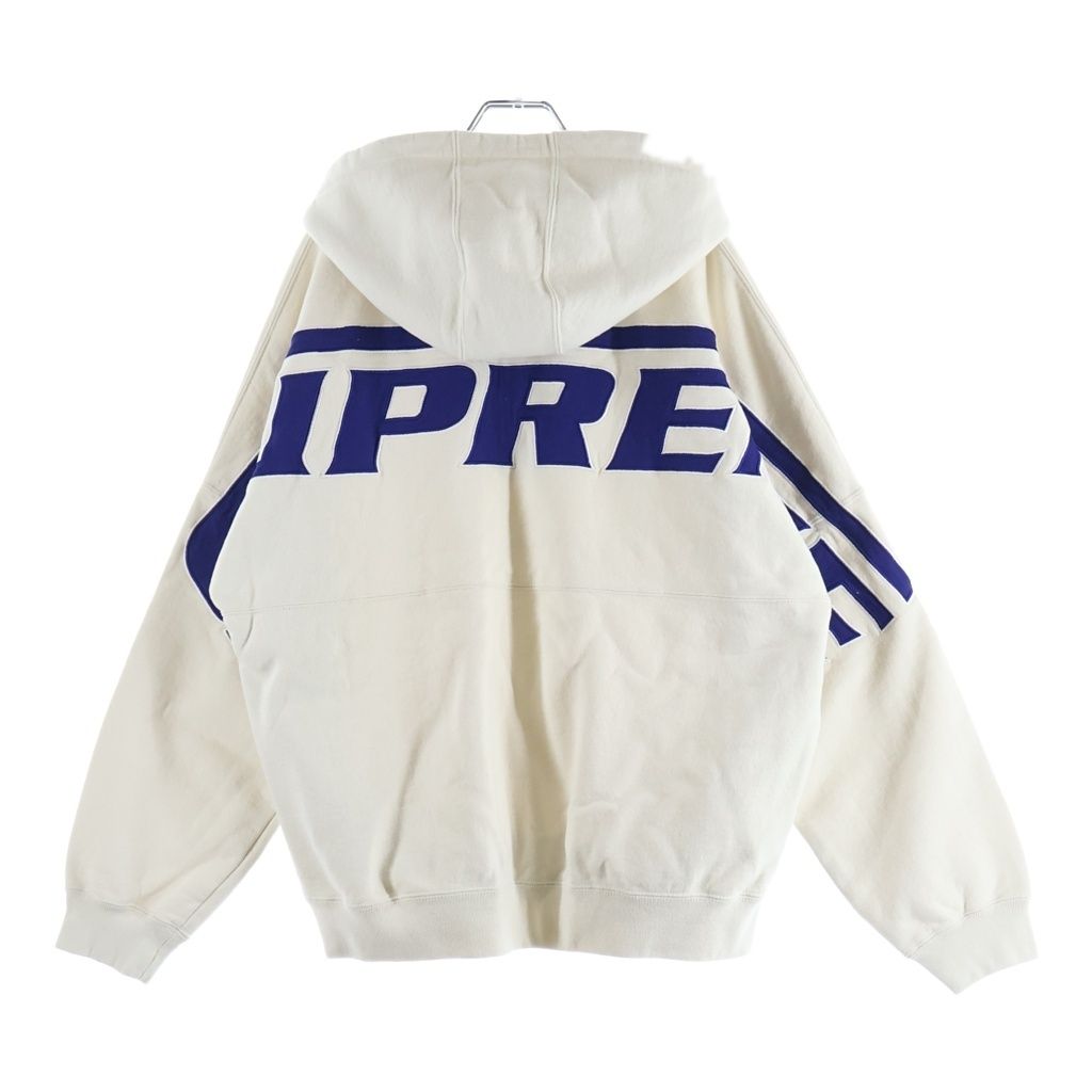 SUPREME (シュプリーム) 24SS Wrapped Half Zip Hooded Sweatshirt ワープドハーフジップスウェット プルオーバー パーカーアイボリー