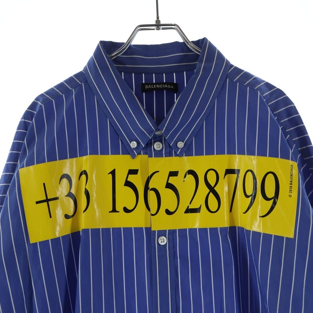 BALENCIAGA (バレンシアガ) 18AW テレフォンナンバーフロントプリント