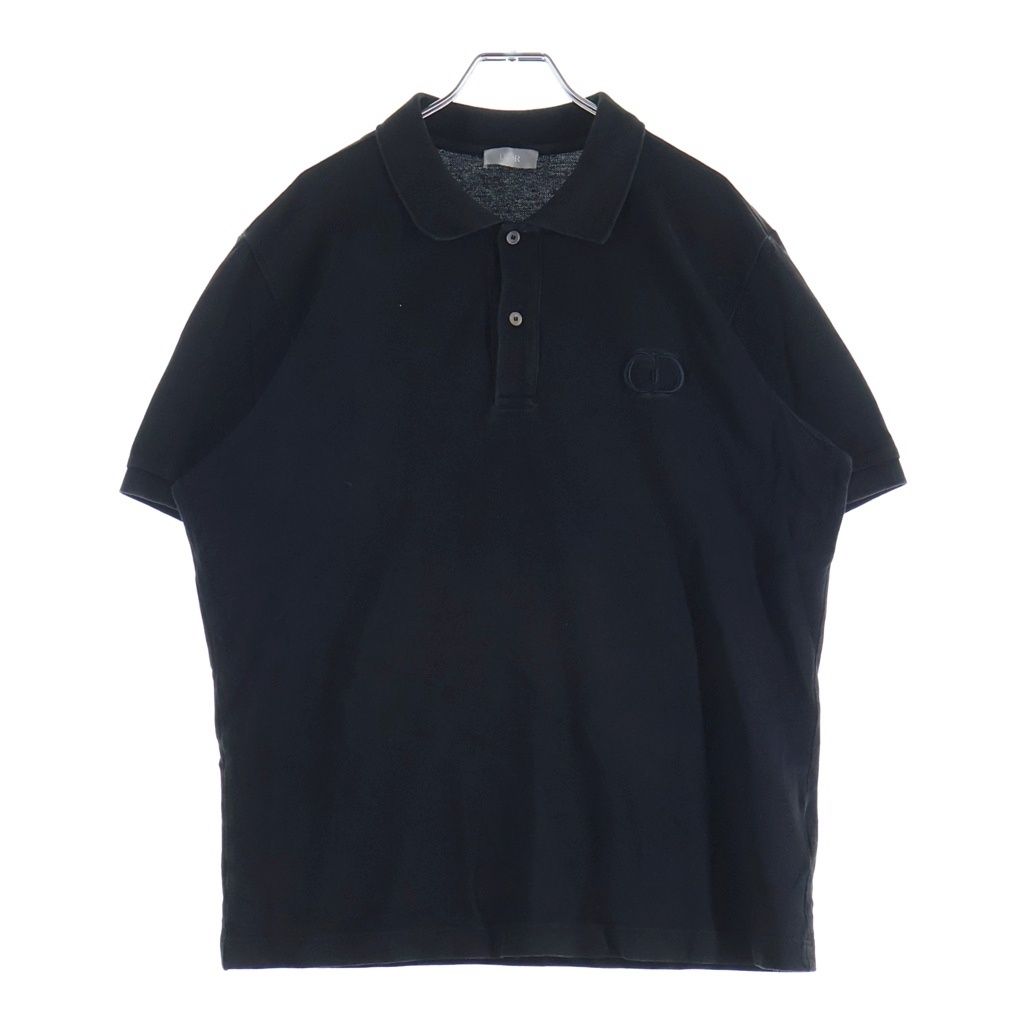 DIOR (ディオール) CD Icon Polo Shirt CDロゴ刺繍 半袖ポロシャツ ブラック 013J800A0373