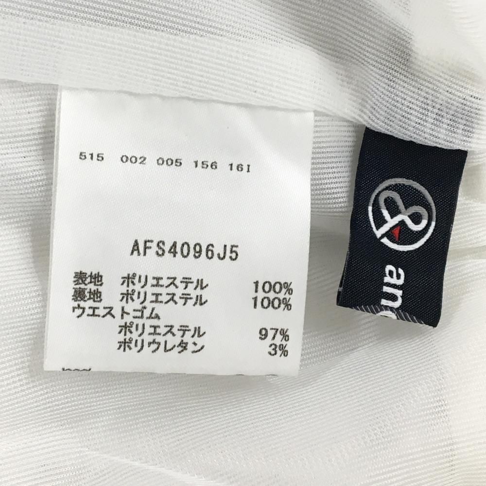 新品】アンパスィ スカート 白×ネイビー サイドロゴライン ウエスト