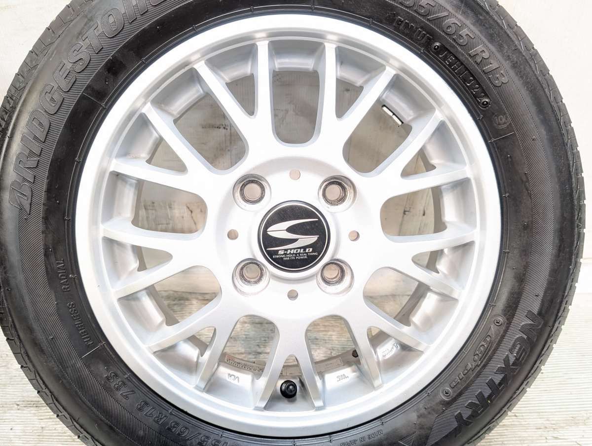 155/65R13 ブリヂストン ネクストリー S-HOLD 13x4.0 42 100-4穴 中古