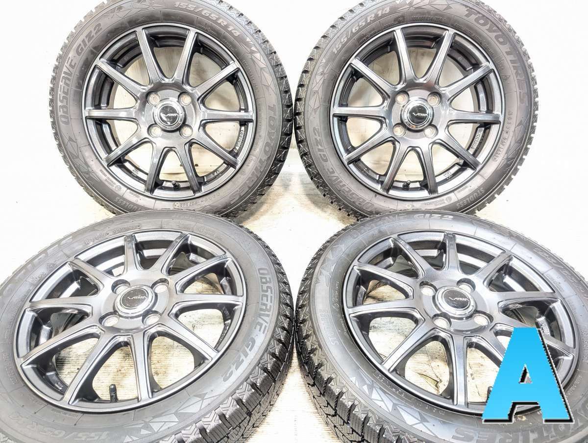 155/65R14 トーヨータイヤ オブザーブ GIZ2 バトラ 14x4.5 45 100-4穴 
