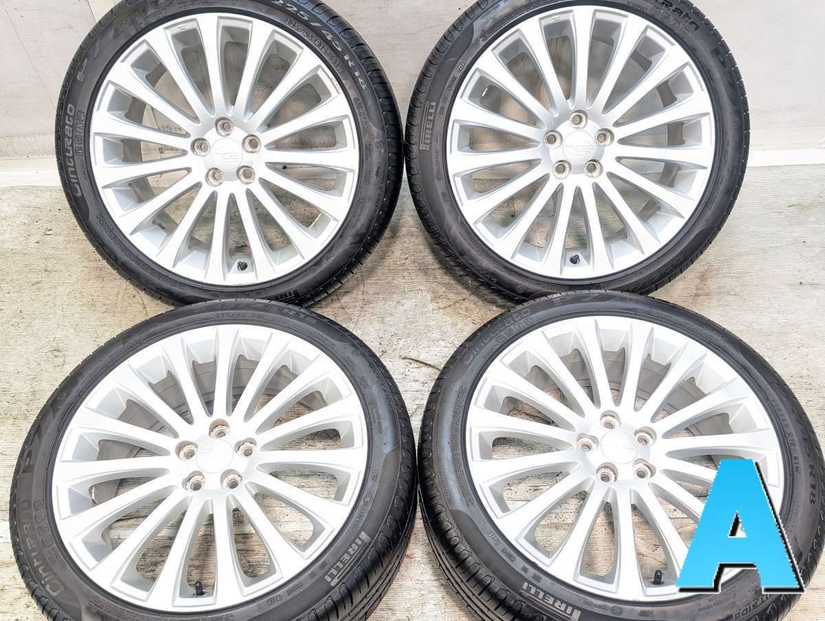 225/45R18 ピレリ Cinturato P7 スバル純正 レガシィ 18x7.5 55 100-5穴 中古タイヤ サマータイヤ ホイールセット 4本セット s18260627907