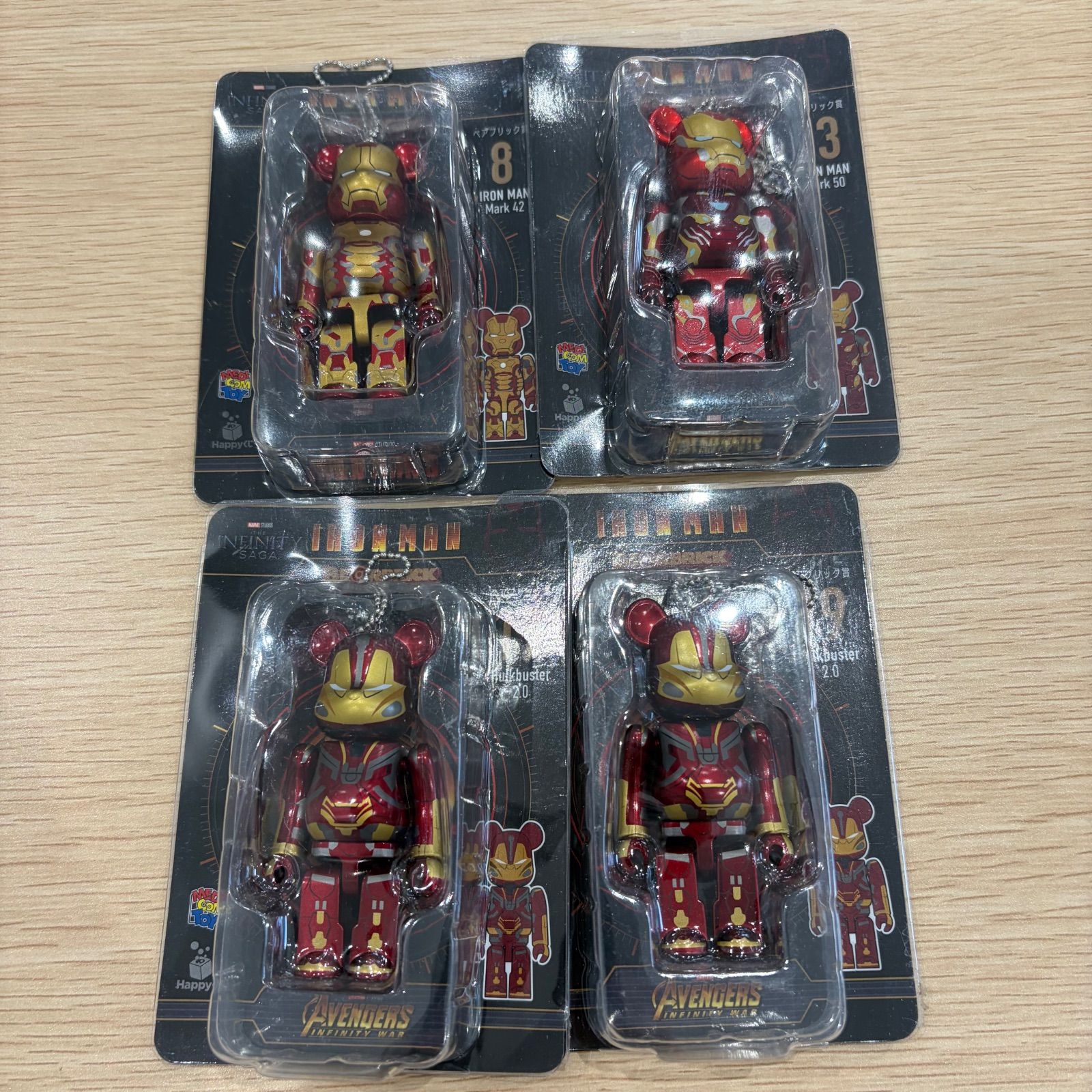 Happyくじ アイアンマン ベアブリック 4体セット MARVEL - メルカリ