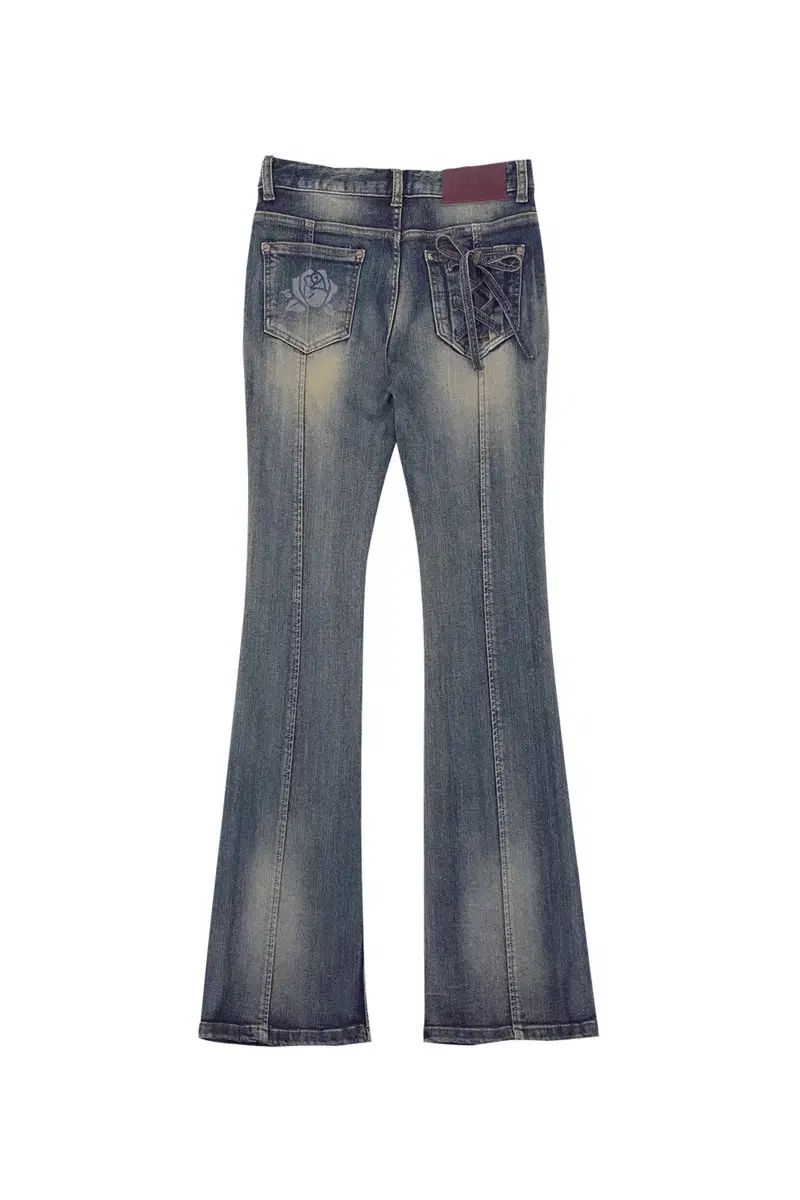DARLING YOU ARE BAD ROSE BOOTS CUT DENIM VINTAGE BL