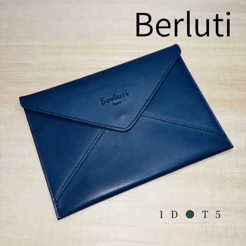 ファッション小物 Berluti レザー レターケース 封筒型ポーチ 箱付き