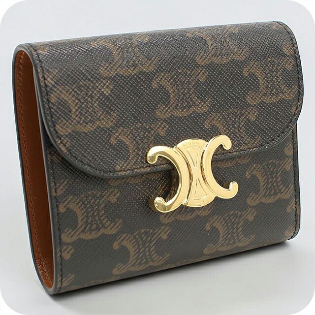 セリーヌ CELINE 財布 レディース 10D782CQH トリオンフキャンバス スモール フラップウォレット