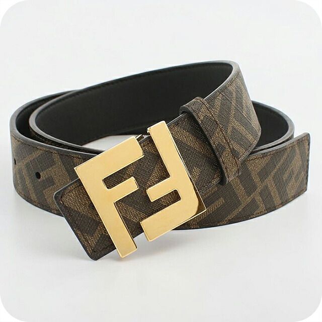 フェンディ　FENDI ズッカ柄　ベルト　FF金具 フェンディ FENDI ベルト メンズ 7C0424AGR9F18I0 ズッカ FFスクエア