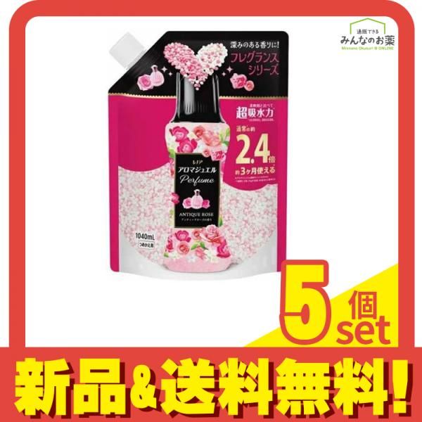 レノア アロマジュエル Perfume アンティークローズの香り 詰め替え用 1040mL 5個セット まとめ売り