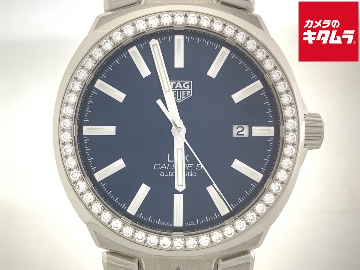 【中古】 【良品】 タグ・ホイヤー リンク キャリバー5 ブルー WBC2113.BA0603 ステンレススティール