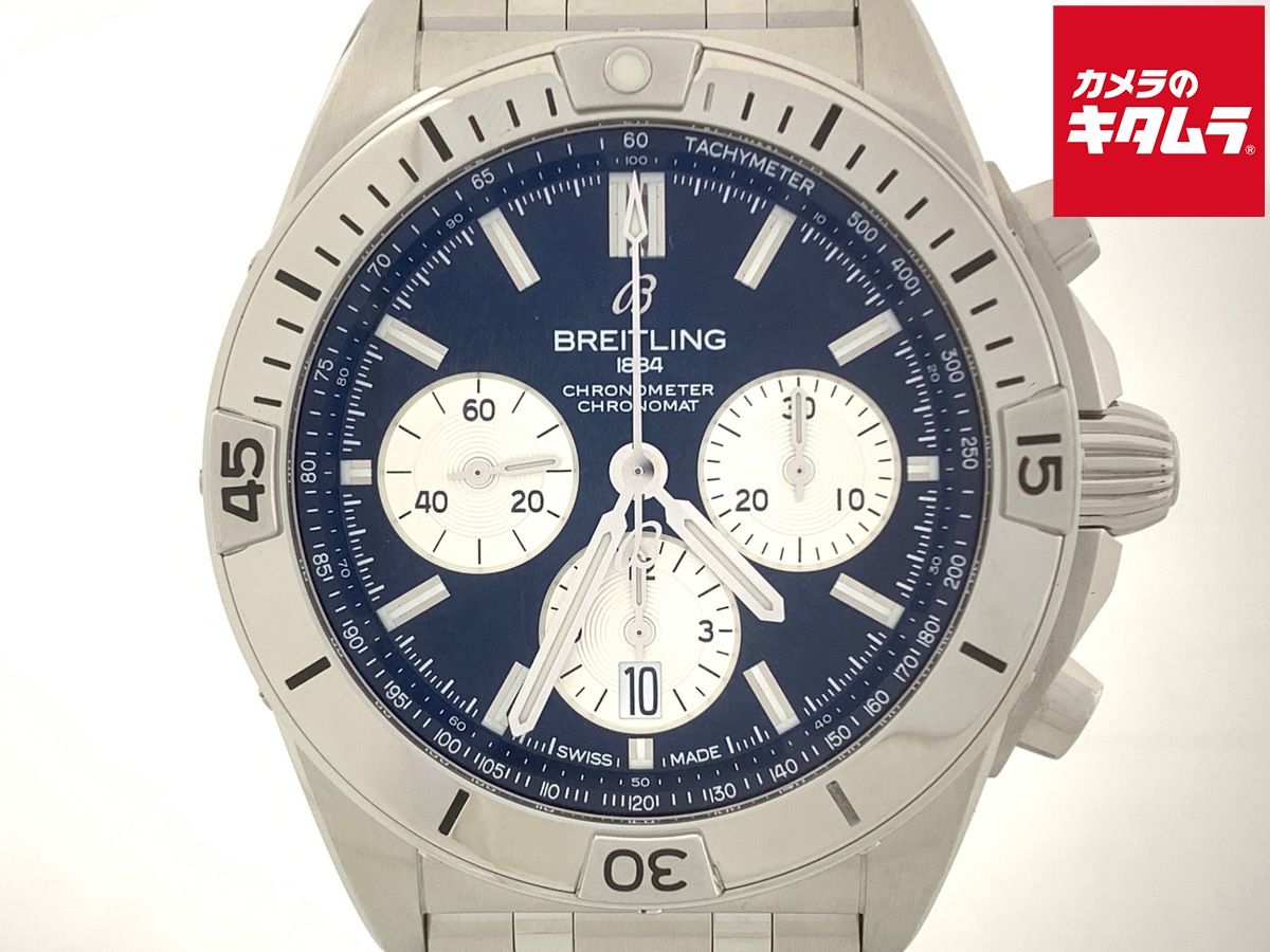【中古】 【良品】 ブライトリング クロノマット ブラック AB0134/AB0134101B2A1 ステンレススティール