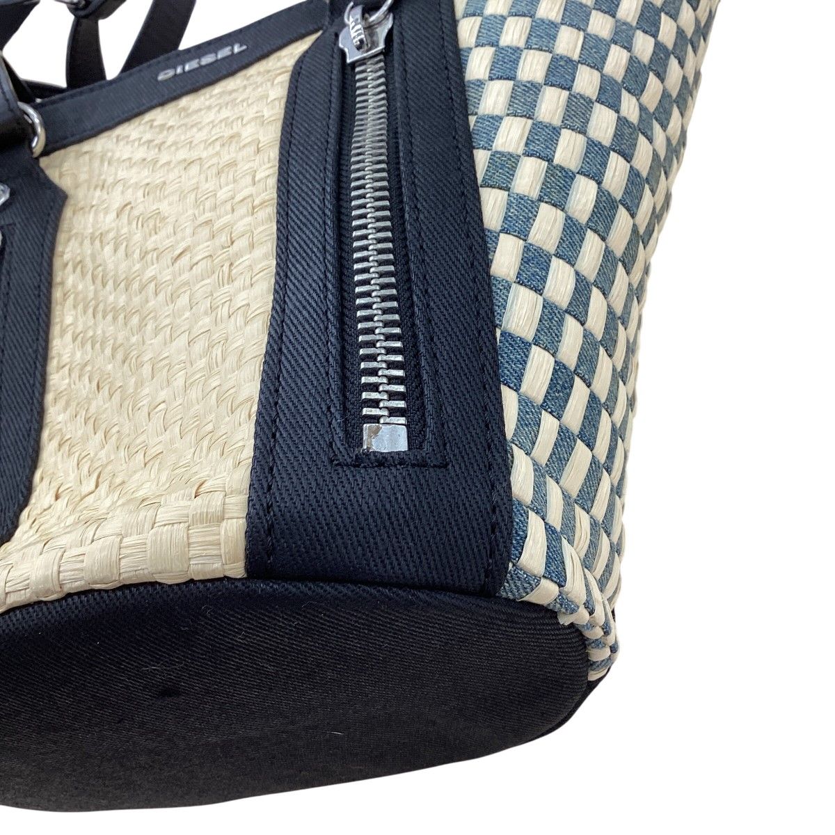 DIESEL ベージュかごバッグ DIESEL ディーゼル レディース 2WAYバッグ かごバッグ 巾着 ベージュ