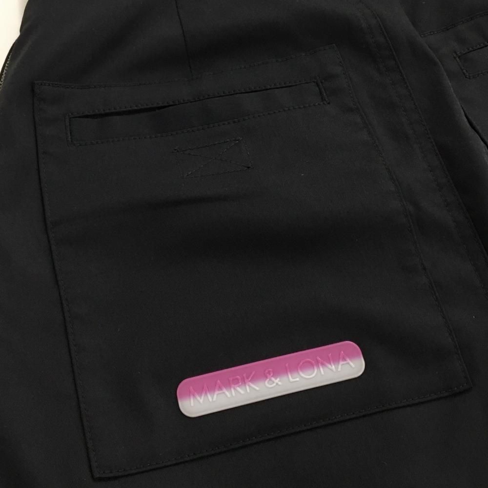超美品】マークアンドロナ スカート 黒 メッシュ裏地 ウエストドロー