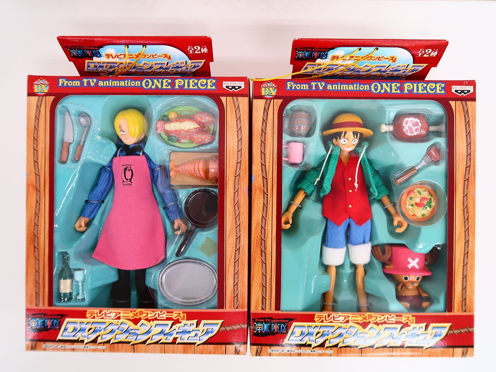 ONE PIECE DXアクションフィギュア ルフィ サンジ 2体セット 未開封】2点セット ワンピース ルフィ・サンジ DXアクションフィギュア