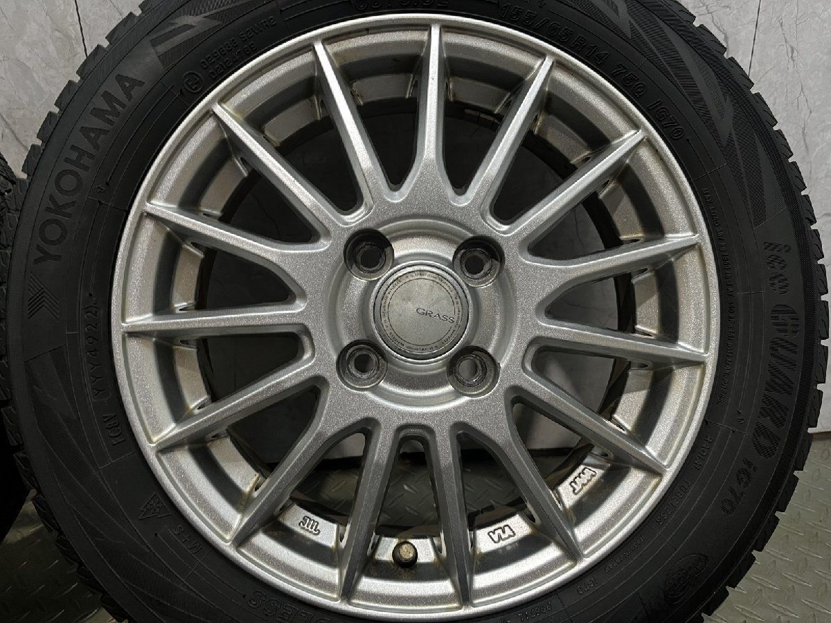 YOKOHAMA iG70 155/65R14】スタッドレス【GRASS 14インチ 4.5J4HPCD100