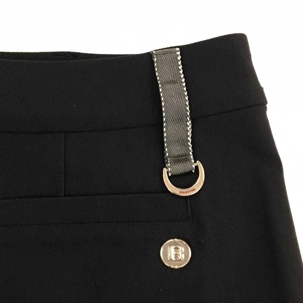 超美品】ブリーフィング スカート 黒 裾フレア ストレッチ レディース
