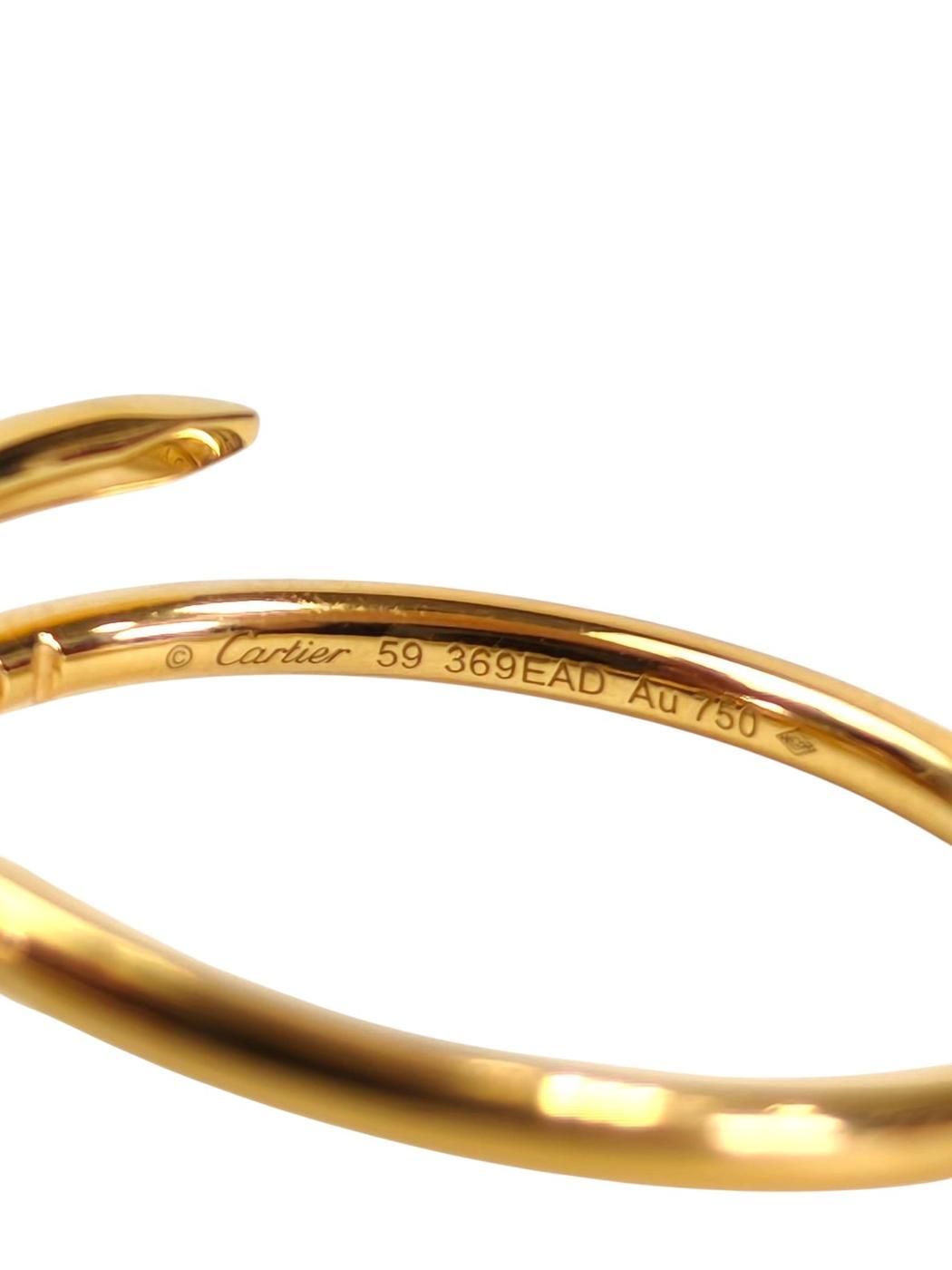 Cartier カルティエ ジュストアンクル ＃59 スモールモデルYG Au750