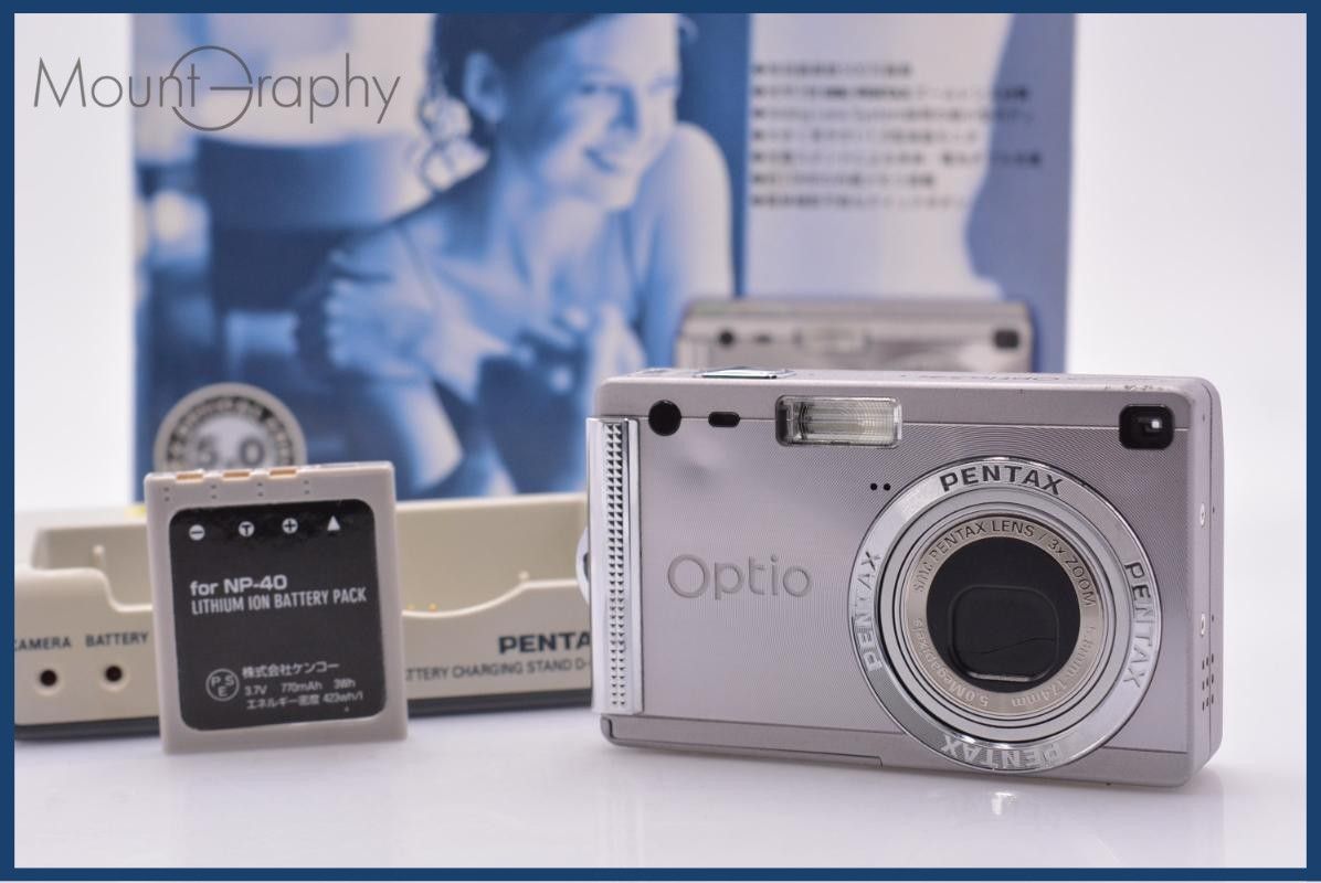 【動作保証】 ペンタックス PENTAX Optio S5i 3X 元箱、バッテリー、充電器付属 同梱無料 #ks644 11,052円
